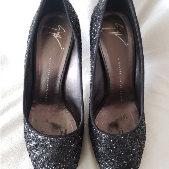 GIUSEPPE ZANOTTI Black Sequence High Heel Open Toe - Picture 4 of 8